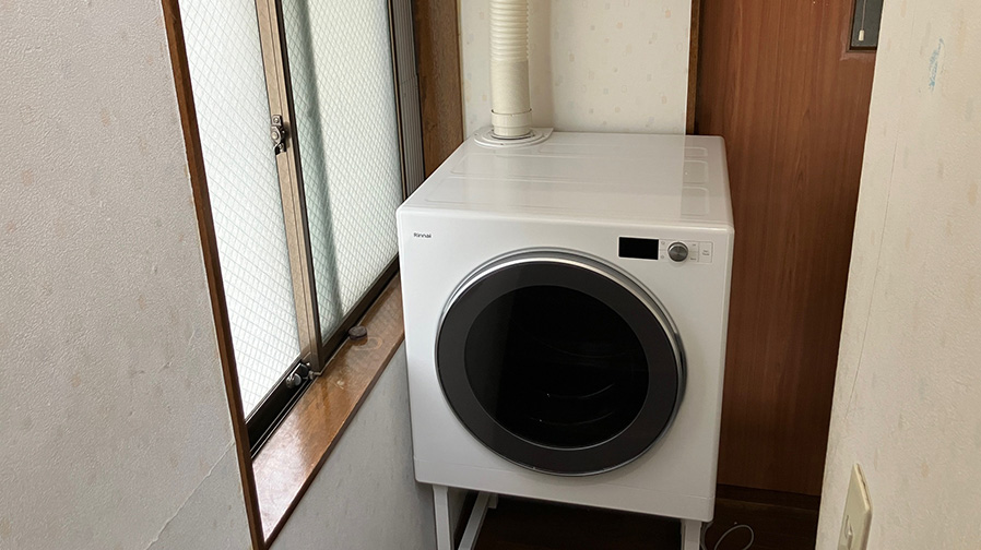衣類乾燥機「乾太くん」の新設！壁に穴を開けずに排湿筒を設置　神奈川県横浜市